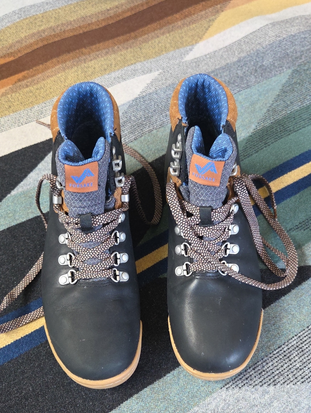 Voyager Black and Brown Hiking Boots